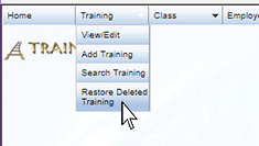 Restore Deleted Training